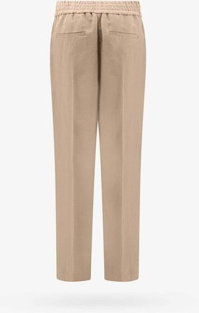Brunello Cucinelli Beige Relaxed Linen Trousers, Brand Size 36 (US Size 2)