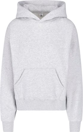 Sporty & Rich Grey Drop Shoulders Cotton-Blend Hoodie