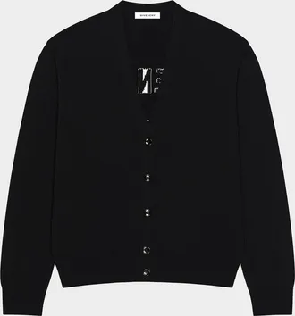 Givenchy Men & apos;s Couture Seam Knit Back-Logo Cardigan