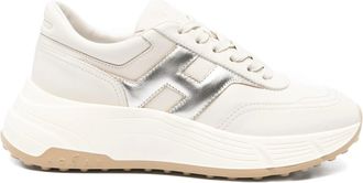 Hogan Low-Top Sneakers With Metallic Accent And Chunky Sole