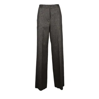 Marella Wijde broek - Dames - Broeken - Bruin - Maat: XS Wol