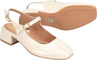 S&ouml;fft Womens Leyla Almond Mary Jane Shoe In Ivory Patent