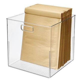 iDesign Large Linus Clear Plastic Storage Bin with Handles at Nordstrom