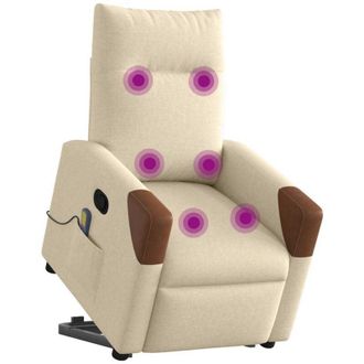 vidaXL Vidaxl - Silla De Masaje Reclinable De Pie De Tela Color Crema