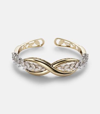 Yeprem Golden Strada 18kt gold bangle with diamonds