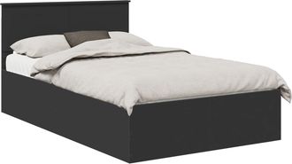 vidaXL Estructura De Cama Negro 120 X 190 Cm Madera De Ingenier&iacute;a Vidaxl