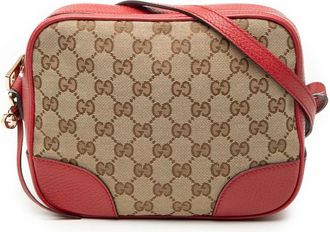 Gucci Pre-owned Cross Body Bags, female, Brown, Size: ONE SIZE Pre-owned Canvas Shoulder Bag