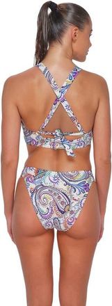 Sunsets Dora Double Tab Bikini Swim Bottoms in Tide Pool Twist at Nordstrom, Size X-Small