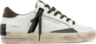 Crime London Schoenen, Heren, Wit, 40 EU, Leer, Sk 8 Deluxe Oak Smoke