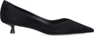 Stuart Weitzman Black Eva 35 Goat Leather Pumps