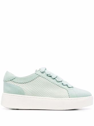 Geox Skyely snakeskin-effect sneakers - women - Polyester/Rubber/Calf Leather - 41 - Blue