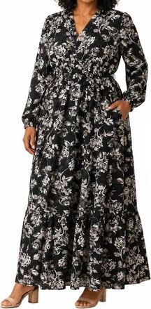 Gracia Floria Maxi Dress In Black