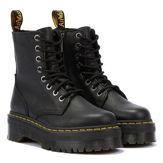 Dr. Martens Unisex Jadon 3 Pisa Leather Black Boots - Size UK 10