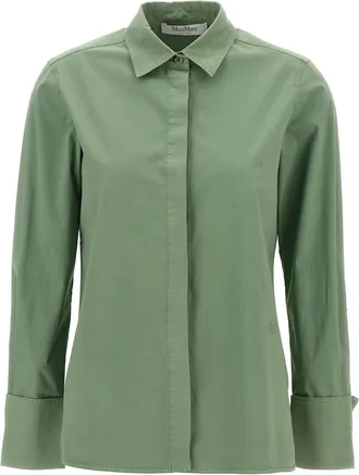 Max Mara Bicolor Cotton Womens Blouse