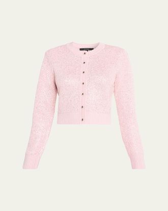 Toccin Mollie Sequined Crewneck Cardigan