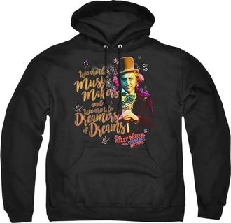 Gildan Willy Wonka And The Chocolate Factory Music Makers Adult Pull Over Hoodie / Hooded Sweatshirt