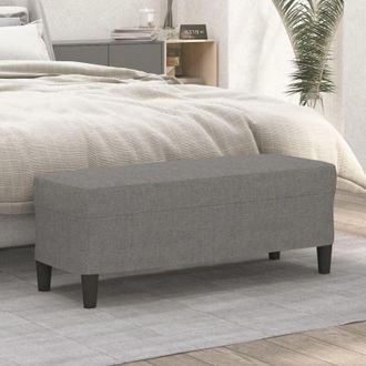 vidaXL Vidaxl - Panca Grigio Scuro 100x35x41 cm in Tessuto