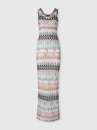 Missoni Viscose And Cotton Lam&eacute; Gown With Lace Motif in Green& Brown at Nordstrom, Size 42 It