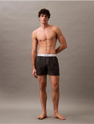Calvin Klein Mens Cotton Poplin Boxer - Black - XL