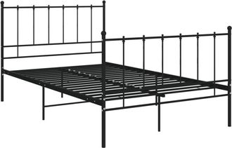 vidaXL Estructura De Cama Sin Colch&oacute;n Metal Negro 120x200 Cm Vidaxl
