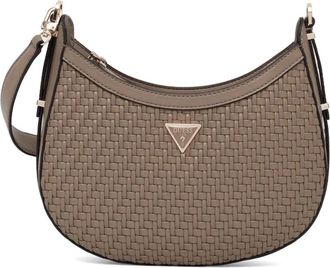 Guess Co logo-plaque shoulder bag - Brown