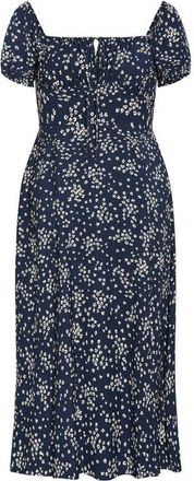 City Chic Abbigail Floral Print Short Sleeve Midi Dress in Charming Ditsy at Nordstrom, Size 12W