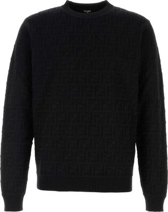 Fendi Pullover In Cotone Motivo Ff All-Over-Uomo