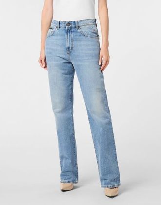 Philipp Plein Jeans Straight Cut Women in Mykonos at Nordstrom, Size 27
