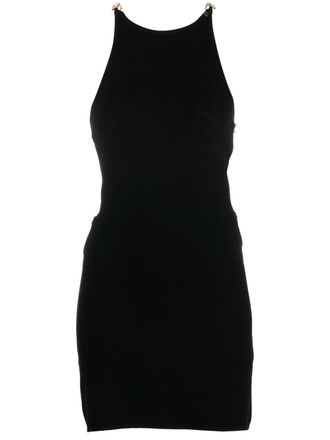 Nissa chain-link open-back mini dress - Black