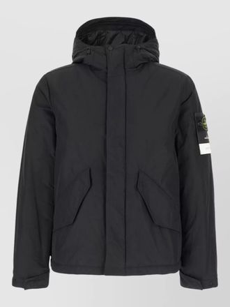 Stone Island polyester blend padded hooded jacket pockets
