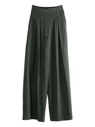 Cortana Tiempo pleated palazzo pants - Groen
