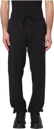 Versace Jeans Couture Broeken, Heren, Zwart, M, Katoen, Drawstring Joggers