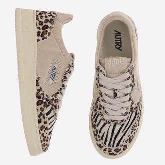 Autry Womens Sneakers Medalist Low Pony Hair Multicolour Pony-Cow Leather Trainers Pony/cow