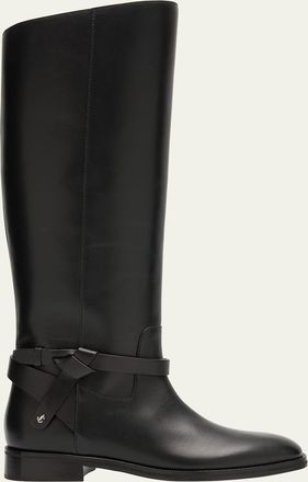 Jimmy Choo London Lawton Leather Knee Boots