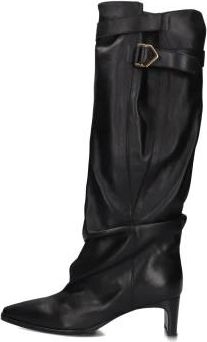 Elena Iachi Schoenen, Dames, Zwart, 38 EU, Leer, Hoge laarzen E4825