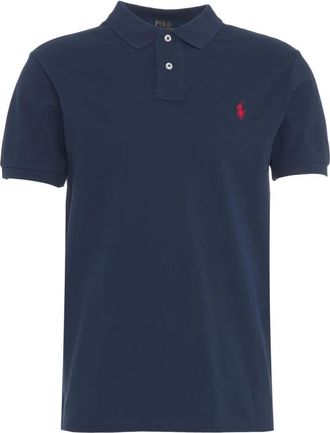 Polo Ralph Lauren Polo Shirts, male, Blue, Size: 2XL Blue Polo Shirt Stylish Embroidered Logo