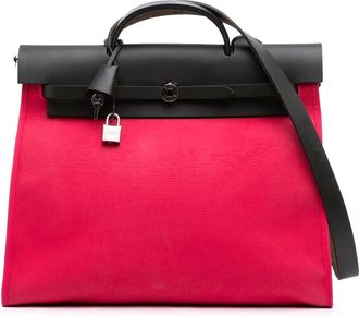 Herm&egrave;s Pre-owned Womens Kelly Shoulder Bag Lock Detail - Poppy Textile - One Size