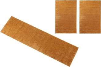 My Home Bettumrandung »Viva« Höhe 45 mm 3 Stk. tlg. Bettvorleger, Läufer-Set, Uni-Farben, einfarbig, besonders kuschelig