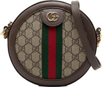 Gucci Pre-owned Gucci Mini GG Supreme Web Ophidia Round Crossbody Ladies E331AIPROO3B3OKY