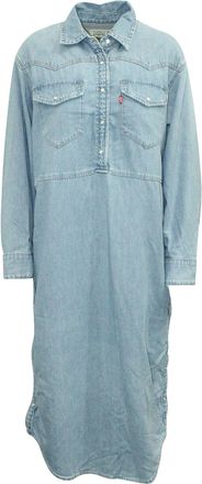 Ganni Ganni x LeviS Denim Shirt Dress in Light Blue Cotton