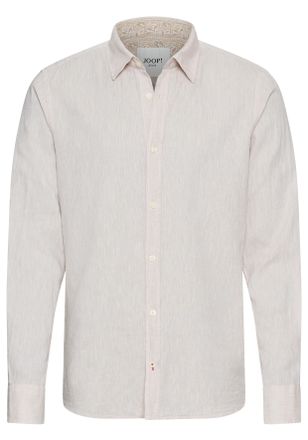 Joop Langarmhemd JOOP JEANS Hanson, Herren, Gr. XL, N-Gr, braun (beige), Web, Obermaterial: 55% Leinen, 45% Baumwolle, clean, unifarben, h&uuml;ftbedeckend, 1-K