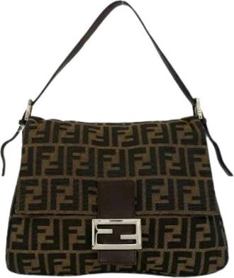 Fendi Pre-owned Vintage Shoulder Bag - Dames - Vintage Schoudertas - Bruin - ONE Size - Leer - Vintage