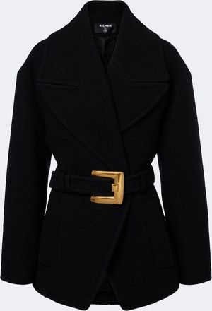 Balmain Double-breasted virgin wool coat