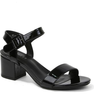 Berness Elisha Minimalist Block Heel Sandal in Black at Nordstrom Rack, Size 8.5
