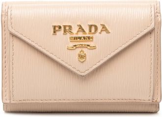 Prada Beige Leather Wallet (Tri-Fold) (Pre-Owned)