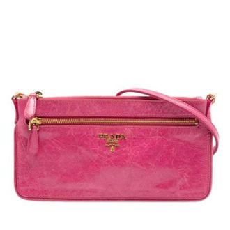 Prada Pre-owned Shoulder Bags, female, Pink, Size: ONE SIZE Pre-owned Crossbody Bag