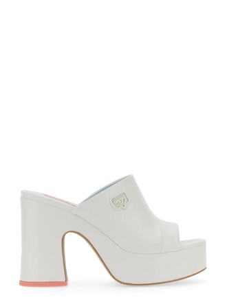 Chiara Ferragni Eyelike Sandal With High Block Heel
