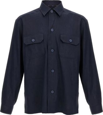 BOSS Camicia con tasche piatte - Blu