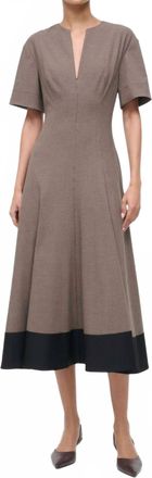Staud Frances Dress In Houndstooth