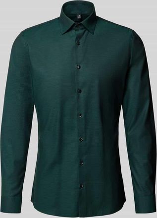 Olymp No. 6 Super Slim Fit Businesshemd mit Kentkragen in Gruen, Größe 36